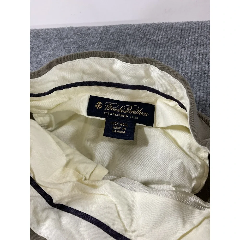 Brooks Brothers 1818 Pants 36x30 100% Wool Classic Fit Made In Canada Dress Slac